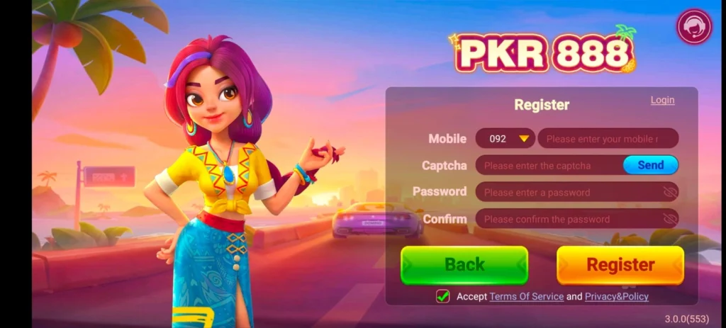 Pkr888 game register